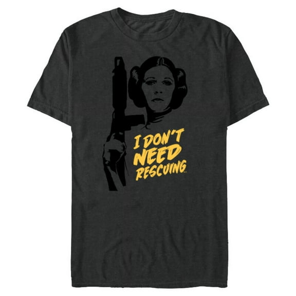 Star Wars Princess Leia Escape I Don't Need Rescuing - Short Sleeve Blended T-Shirt for Adults - Customized-Dark Heather