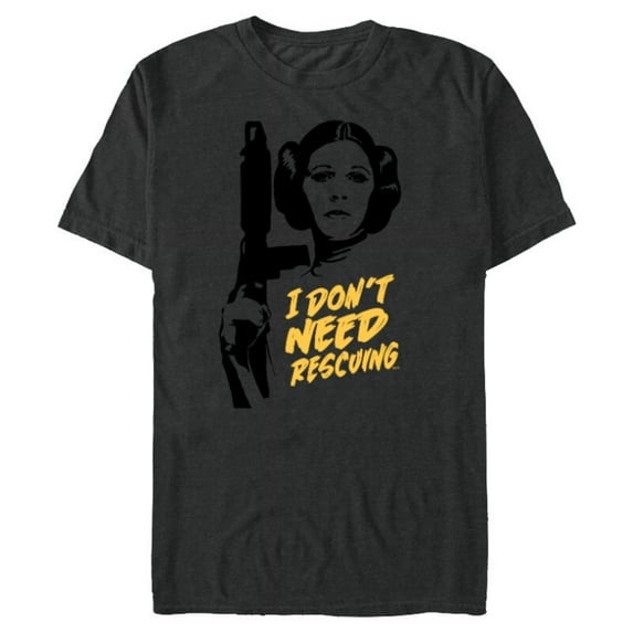 Star Wars Princess Leia Escape I Don't Need Rescuing - Short Sleeve Blended T-Shirt for Adults - Customized-Dark Heather