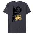 thumbnail image 1 of Star Wars Princess Leia Escape I Don't Need Rescuing - Short Sleeve Blended T-Shirt for Adults - Customized-Navy Heather, 1 of 5