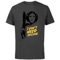 thumbnail image 1 of Star Wars Princess Leia Escape I Don't Need Rescuing - Short Sleeve Cotton T-Shirt for Adults - Customized-Charcoal, 1 of 5