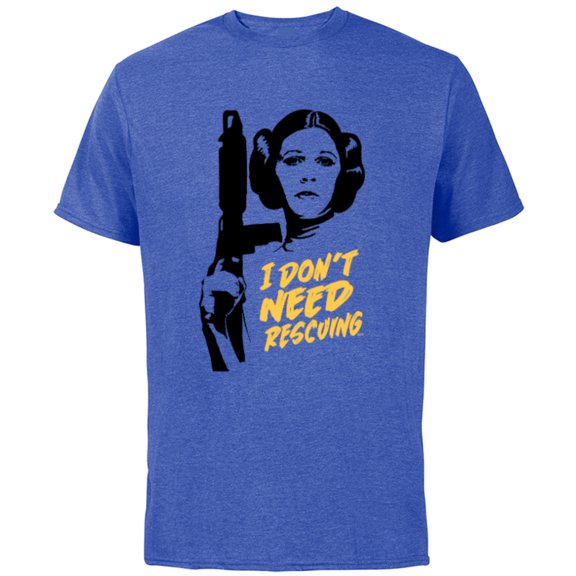 Star Wars Princess Leia Escape I Don't Need Rescuing - Short Sleeve Cotton T-Shirt for Adults - Customized-Royal Heather