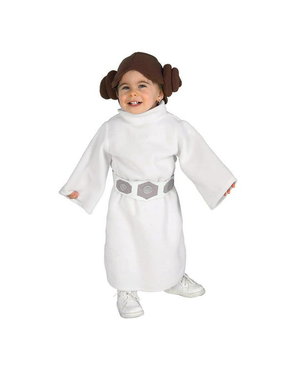 Star Wars Princess Leia Fleece Girl's Halloween Fancy-Dress Costume for Toddler, One Size