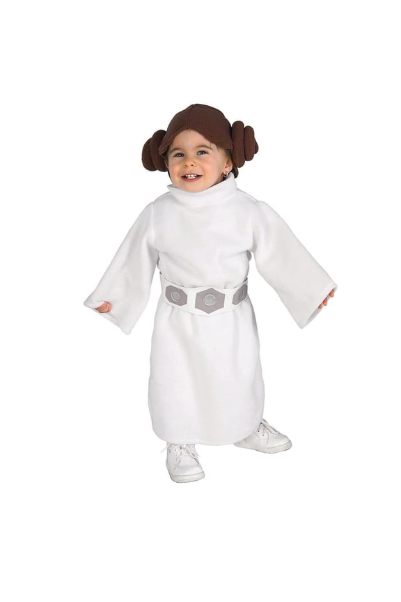 Princess Leia Fleece Girl's Halloween Fancy-Dress Costume for Toddler, One Size