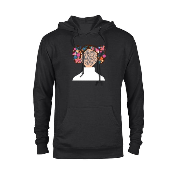 Star Wars Princess Leia Florals Happy Mother's Day - Pullover Hoodie for Adults - Customized-Black