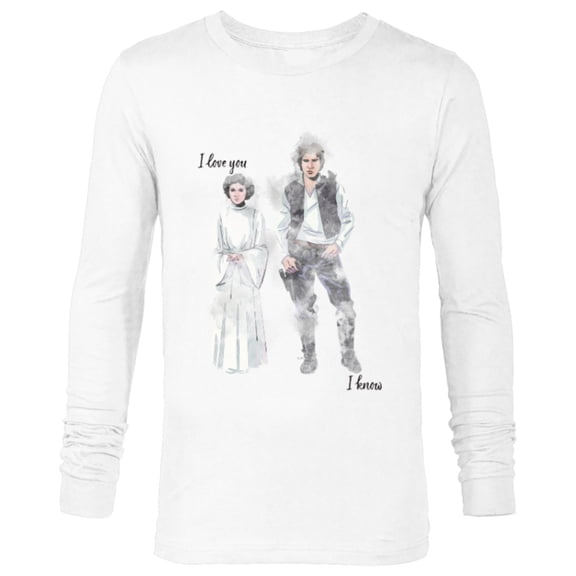 Star Wars Princess Leia Han Solo Valentine’s Wedding Love - Long Sleeve T-Shirt for Men - Customized-White