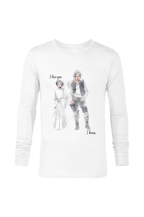 Princess Leia Han Solo Valentine’s Wedding Love - Long Sleeve T-Shirt for Men - Customized-White
