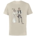 thumbnail image 1 of Star Wars Princess Leia Han Solo Valentine’s Wedding Love - Short Sleeve Cotton T-Shirt for Adults - Customized-Natural, 1 of 5