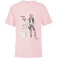 thumbnail image 1 of Star Wars Princess Leia Han Solo Valentine’s Wedding Love - Short Sleeve T-Shirt for Kids - Customized-Soft Pink, 1 of 5