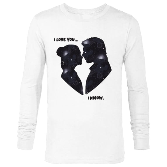 Star Wars Princess Leia Han Solo Wedding Valentine’s Love - Long Sleeve T-Shirt for Men - Customized-White