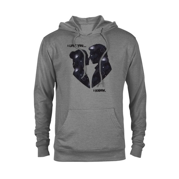 Star Wars Princess Leia Han Solo Wedding Valentine’s Love - Pullover Hoodie for Adults - Customized-Athletic Heather