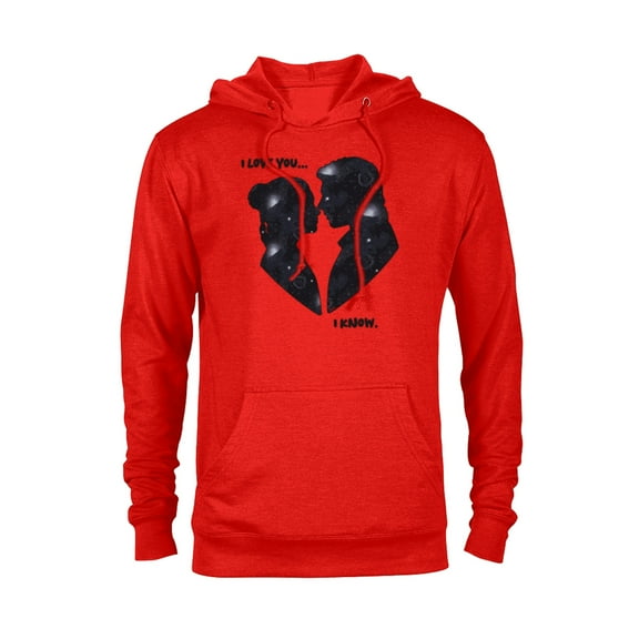 Star Wars Princess Leia Han Solo Wedding Valentine’s Love - Pullover Hoodie for Adults - Customized-Red