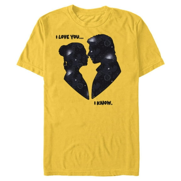 Star Wars Princess Leia Han Solo Wedding Valentine’s Love - Short Sleeve Blended T-Shirt for Adults - Customized-Yellow