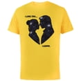 thumbnail image 1 of Star Wars Princess Leia Han Solo Wedding Valentine’s Love - Short Sleeve Cotton T-Shirt for Adults - Customized-Yellow, 1 of 5