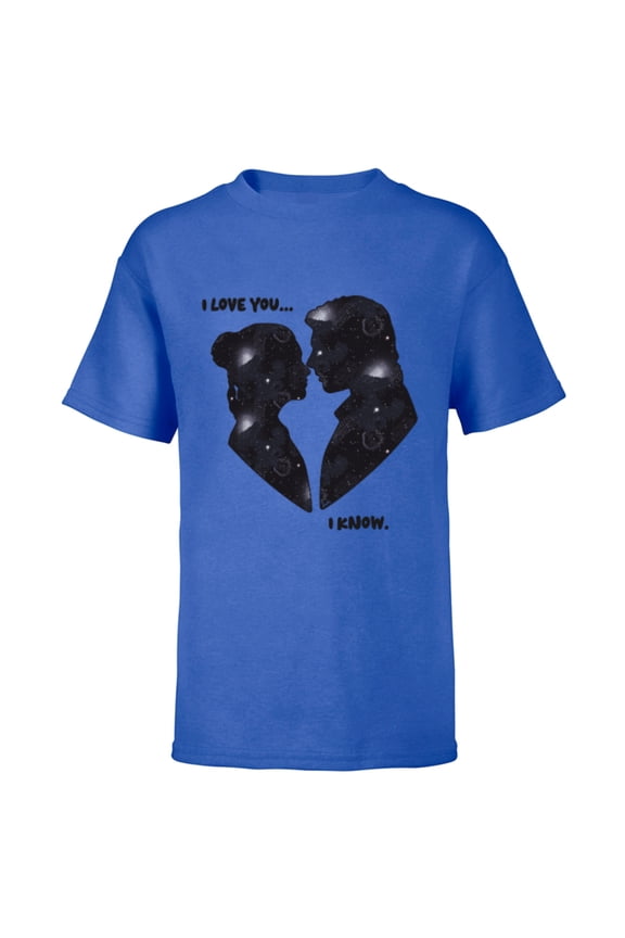 Princess Leia Han Solo Wedding Valentine’s Love - Short Sleeve T-Shirt for Kids - Customized-Royal