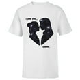 thumbnail image 1 of Star Wars Princess Leia Han Solo Wedding Valentine’s Love - Short Sleeve T-Shirt for Kids - Customized-White, 1 of 5