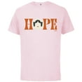 thumbnail image 1 of Star Wars Princess Leia Hope Lettering - Short Sleeve Cotton T-Shirt for Adults - Customized-Soft Pink, 1 of 5