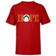 thumbnail image 1 of Star Wars Princess Leia Hope Lettering - Short Sleeve T-Shirt for Kids – Customized-Red, 1 of 5