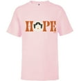 thumbnail image 1 of Star Wars Princess Leia Hope Lettering - Short Sleeve T-Shirt for Kids – Customized-Soft Pink, 1 of 5