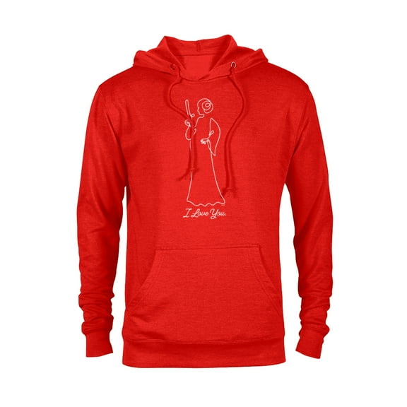 Star Wars Princess Leia I Love You Couples Valentine’s Day - Pullover Hoodie for Adults - Customized-Red