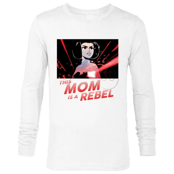 Star Wars Princess Leia Mom is a Rebel - Long Sleeve T-Shirt for Men - Customized-White