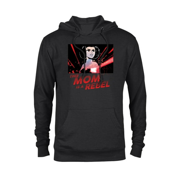 Star Wars Princess Leia Mom is a Rebel - Pullover Hoodie for Adults - Customized-Black