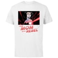 thumbnail image 1 of Star Wars Princess Leia Mom is a Rebel - Short Sleeve Cotton T-Shirt for Adults - Customized-White, 1 of 5