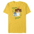 thumbnail image 1 of Star Wars Princess Leia R2-D2 Cute Christmas Merry & Bright - Short Sleeve Blended T-Shirt for Adults - Customized-Yellow, 1 of 5
