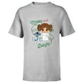 thumbnail image 1 of Star Wars Princess Leia R2-D2 Cute Christmas Merry & Bright - Short Sleeve T-Shirt for Kids - Customized-Athletic Heather, 1 of 5