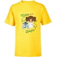 thumbnail image 1 of Star Wars Princess Leia R2-D2 Cute Christmas Merry & Bright - Short Sleeve T-Shirt for Kids - Customized-Yellow, 1 of 5