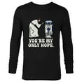 thumbnail image 1 of Star Wars Princess Leia R2-D2 You’re My Only Hope Retro - Long Sleeve T-Shirt for Men - Customized-Black, 1 of 5