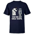 thumbnail image 1 of Star Wars Princess Leia R2-D2 You’re My Only Hope Retro - Short Sleeve T-Shirt for Kids - Customized-Navy, 1 of 5