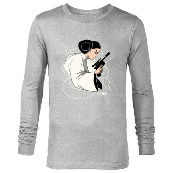 Star Wars Princess Leia Ready to Fight - Long Sleeve T-Shirt for Men - Customized-Athletic Heather