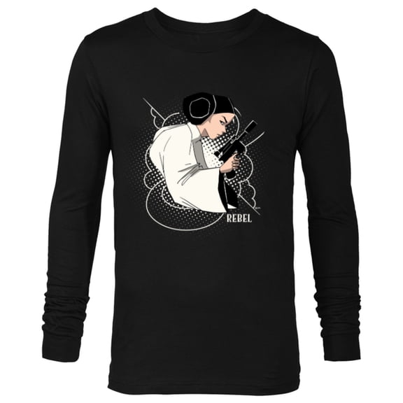 Star Wars Princess Leia Ready to Fight - Long Sleeve T-Shirt for Men - Customized-Black