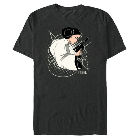 Star Wars Princess Leia Ready to Fight - Short Sleeve Blended T-Shirt for Adults - Customized-Dark Heather