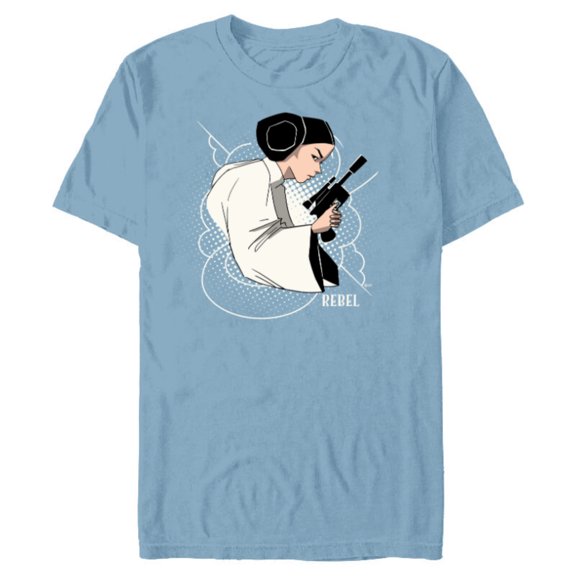 Star Wars Princess Leia Ready to Fight - Short Sleeve Blended T-Shirt for Adults - Customized-Ocean Blue
