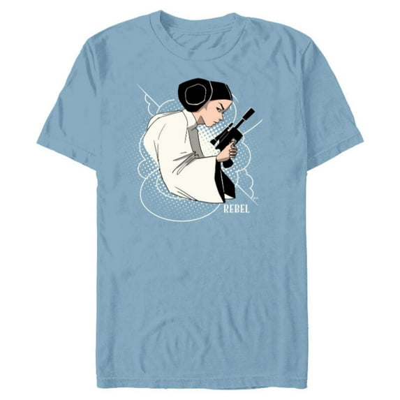 Star Wars Princess Leia Ready to Fight - Short Sleeve Blended T-Shirt for Adults - Customized-Ocean Blue