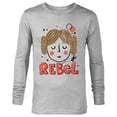 thumbnail image 1 of Star Wars Princess Leia Rebel Doodle Drawing - Long Sleeve T-Shirt for Men - Customized-Athletic Heather, 1 of 5