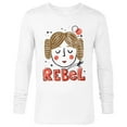 thumbnail image 1 of Star Wars Princess Leia Rebel Doodle Drawing - Long Sleeve T-Shirt for Men - Customized-White, 1 of 5