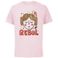 thumbnail image 1 of Star Wars Princess Leia Rebel Doodle Drawing - Short Sleeve Cotton T-Shirt for Adults - Customized-Soft Pink, 1 of 5