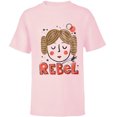 thumbnail image 1 of Star Wars Princess Leia Rebel Doodle Drawing - Short Sleeve T-Shirt for Kids - Customized-Soft Pink, 1 of 5