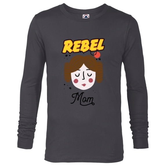 Star Wars Princess Leia Rebel Mom Mother's Day - Long Sleeve T-Shirt for Men - Customized-Charcoal Heather