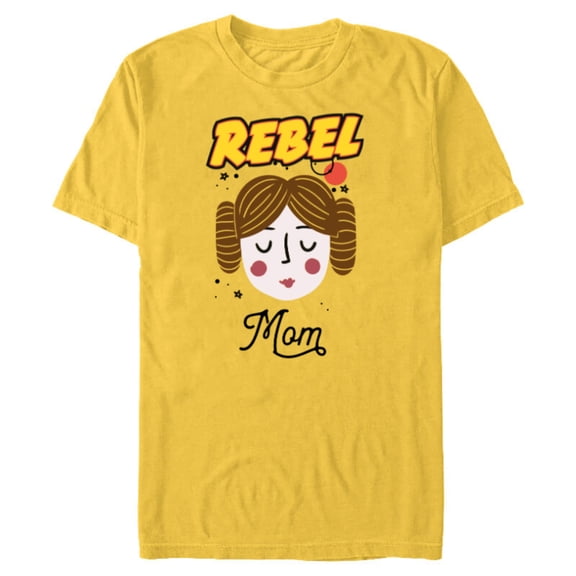 Star Wars Princess Leia Rebel Mom Mother's Day - Short Sleeve Blended T-Shirt for Adults - Customized-Yellow