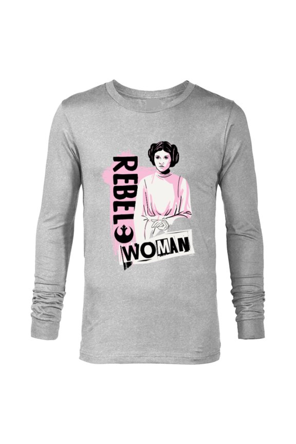 Princess Leia Rebel Woman - Long Sleeve T-Shirt for Men - Customized-Athletic Heather