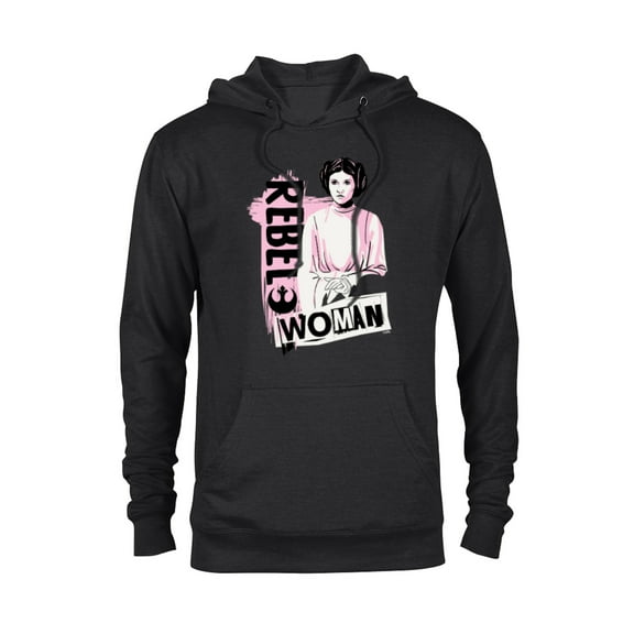 Star Wars Princess Leia Rebel Woman - Pullover Hoodie for Adults - Customized-Black