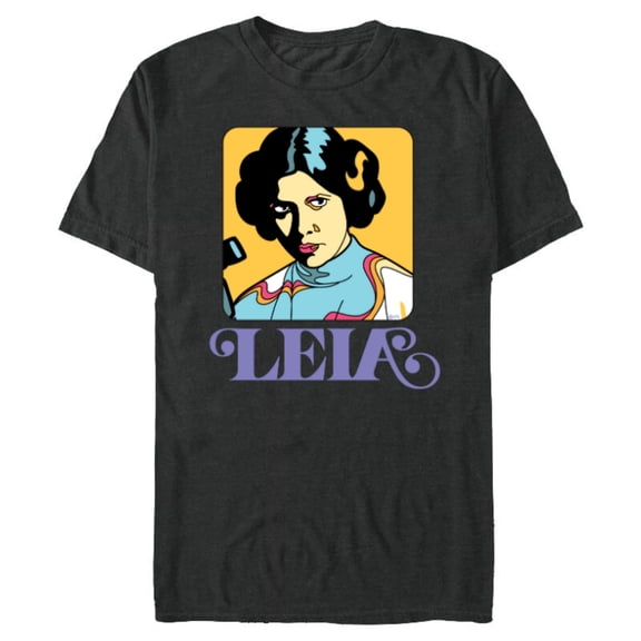 Star Wars Princess Leia Retro Iconic - Short Sleeve Blended T-Shirt for Adults - Customized-Dark Heather