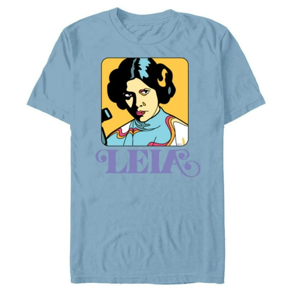 Star Wars Princess Leia Retro Iconic - Short Sleeve Blended T-Shirt for Adults - Customized-Ocean Blue