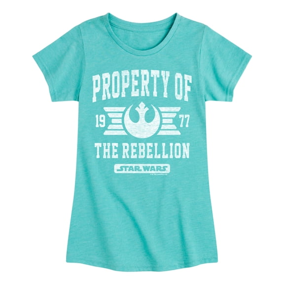 Star Wars - Property Of Rebellion - Toddler And Youth Girls Fitted Short Sleeve Tee