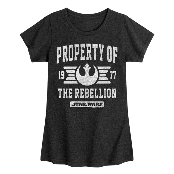 Star Wars - Property Of Rebellion - Toddler And Youth Girls Fitted Short Sleeve Tee