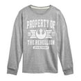 thumbnail image 1 of Star Wars - Property Of Rebellion - Toddler And Youth Long Sleeve Tee, 1 of 5