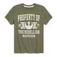 thumbnail image 1 of Star Wars - Property Of Rebellion - Toddler And Youth Short Sleeve Tee, 1 of 5